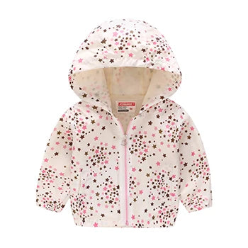 Kids Printed Windbreaker Jacket – Hooded Coat for Boys & Girls (2–6 Years)