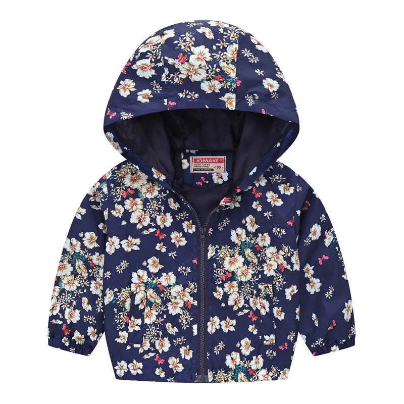 Kids Printed Windbreaker Jacket – Hooded Coat for Boys & Girls (2–6 Years)