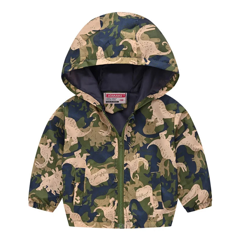 Kids Printed Windbreaker Jacket – Hooded Coat for Boys & Girls (2–6 Years)