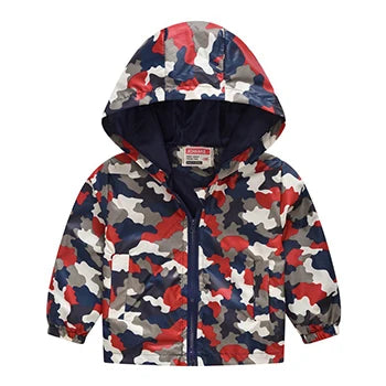 Kids Printed Windbreaker Jacket – Hooded Coat for Boys & Girls (2–6 Years)