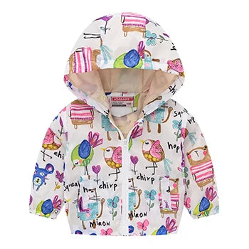 Kids Printed Windbreaker Jacket – Hooded Coat for Boys & Girls (2–6 Years)