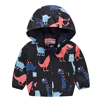 Kids Printed Windbreaker Jacket – Hooded Coat for Boys & Girls (2–6 Years)