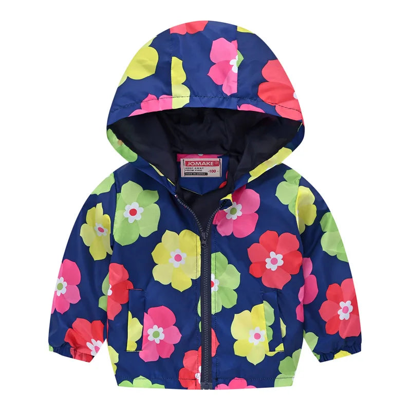 Kids Printed Windbreaker Jacket – Hooded Coat for Boys & Girls (2–6 Years)