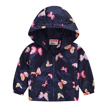 Kids Printed Windbreaker Jacket – Hooded Coat for Boys & Girls (2–6 Years)