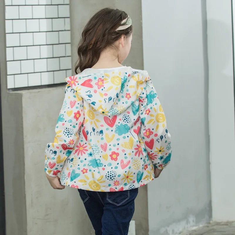 Kids Printed Windbreaker Jacket – Hooded Coat for Boys & Girls (2–6 Years)