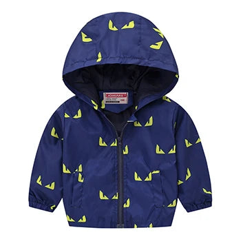 Kids Printed Windbreaker Jacket – Hooded Coat for Boys & Girls (2–6 Years)