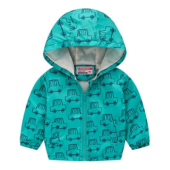 Kids Printed Windbreaker Jacket – Hooded Coat for Boys & Girls (2–6 Years)