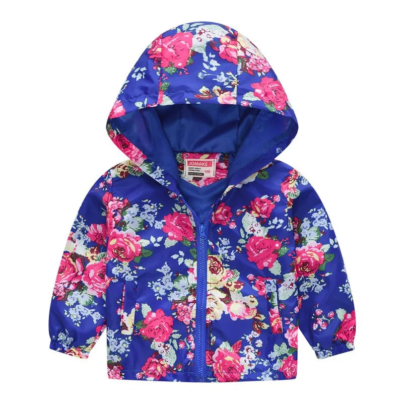 Kids Printed Windbreaker Jacket – Hooded Coat for Boys & Girls (2–6 Years)