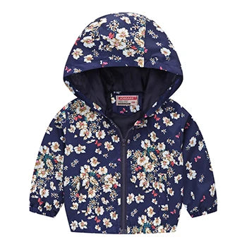 Kids Printed Windbreaker Jacket – Hooded Coat for Boys & Girls (2–6 Years)