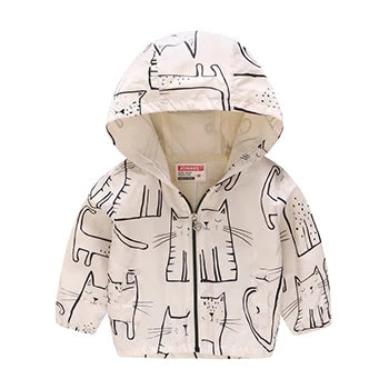Kids Printed Windbreaker Jacket – Hooded Coat for Boys & Girls (2–6 Years)