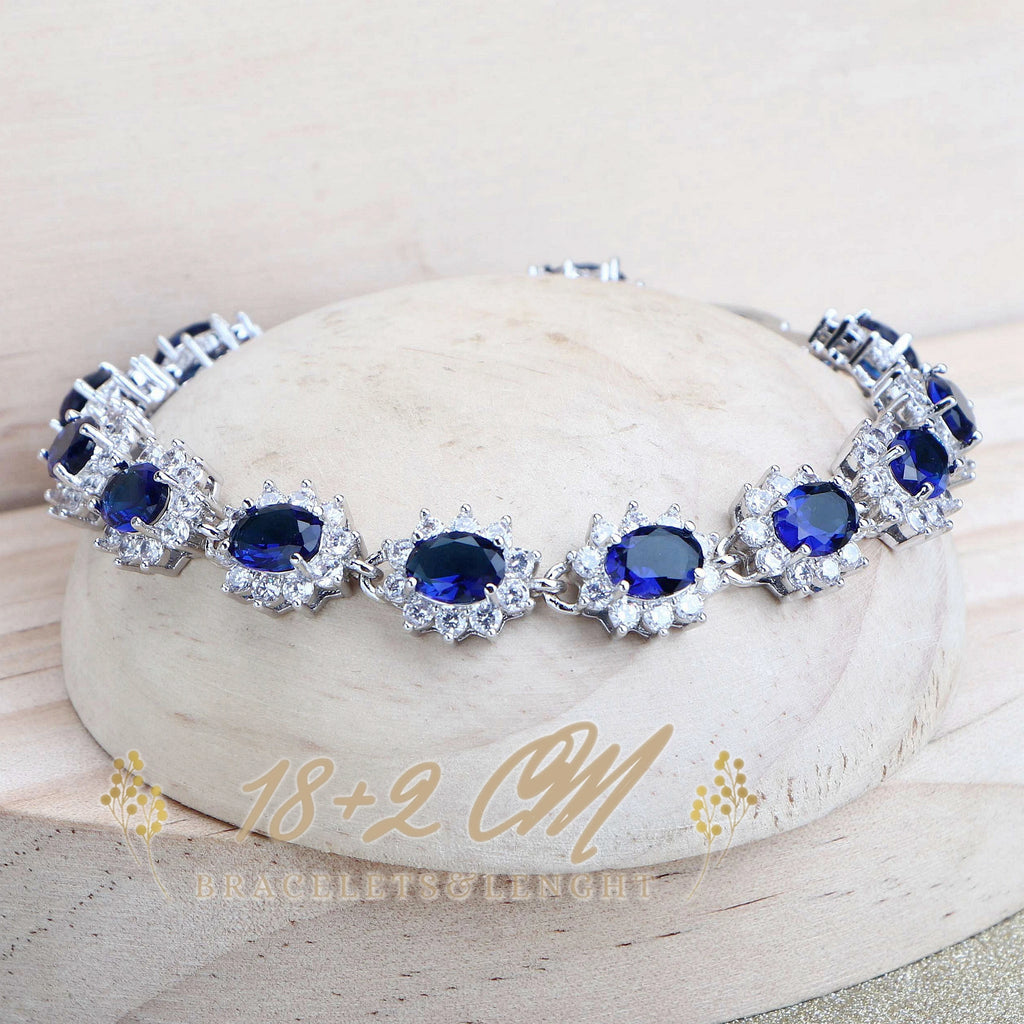 925 Sterling Bridal Jewelry Set – Zirconia Necklace Earrings Ring Bracelet