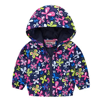 Kids Printed Windbreaker Jacket – Hooded Coat for Boys & Girls (2–6 Years)