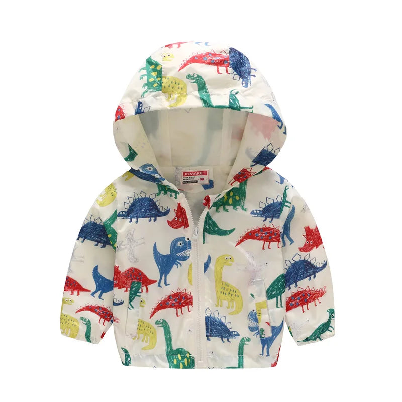 Kids Printed Windbreaker Jacket – Hooded Coat for Boys & Girls (2–6 Years)