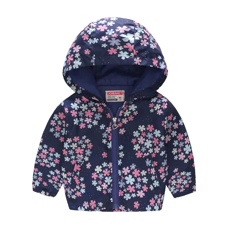 Kids Printed Windbreaker Jacket – Hooded Coat for Boys & Girls (2–6 Years)