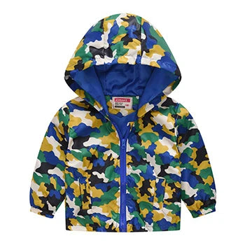 Kids Printed Windbreaker Jacket – Hooded Coat for Boys & Girls (2–6 Years)