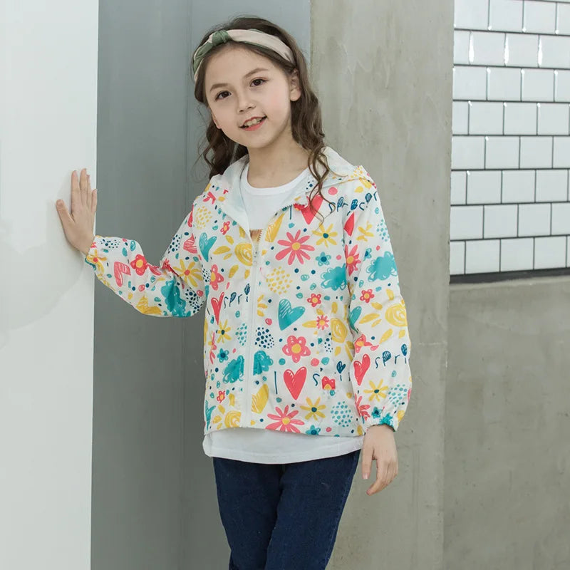 Kids Printed Windbreaker Jacket – Hooded Coat for Boys & Girls (2–6 Years)