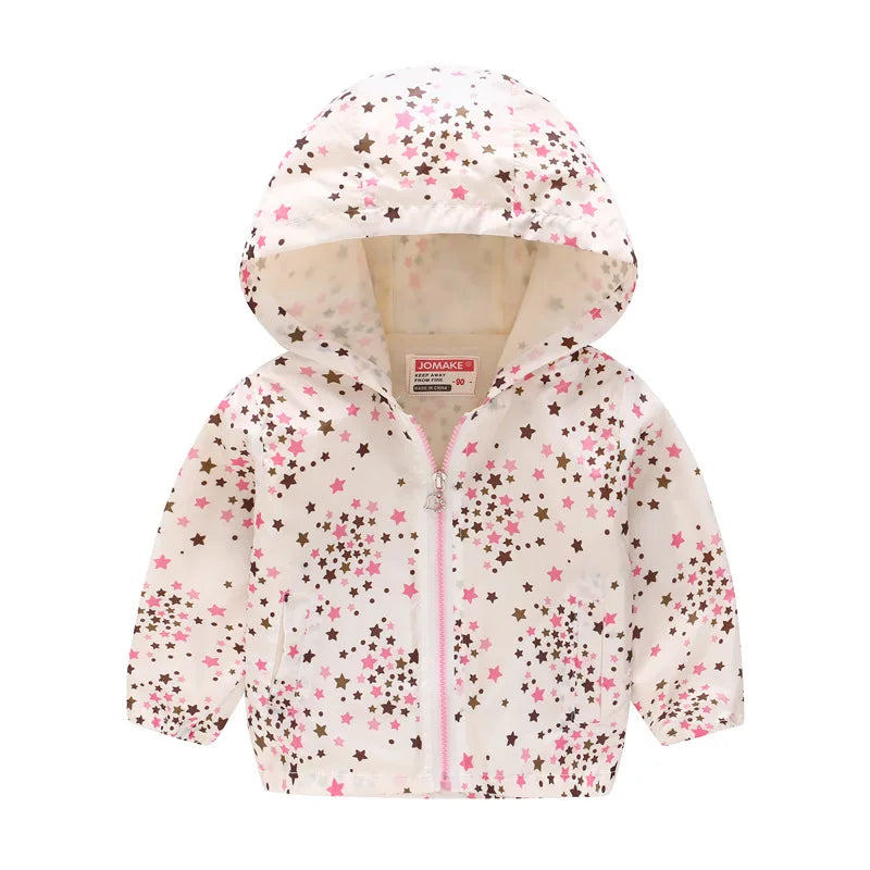 Kids Printed Windbreaker Jacket – Hooded Coat for Boys & Girls (2–6 Years)