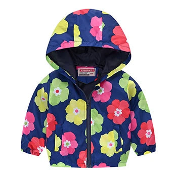 Kids Printed Windbreaker Jacket – Hooded Coat for Boys & Girls (2–6 Years)
