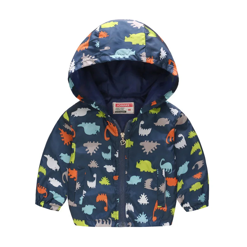 Kids Printed Windbreaker Jacket – Hooded Coat for Boys & Girls (2–6 Years)