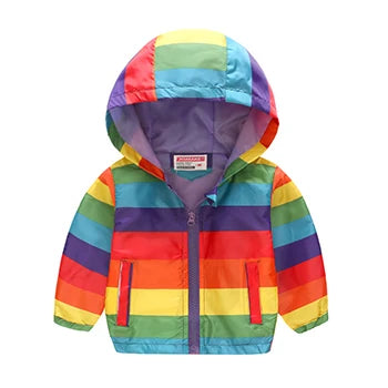 Kids Printed Windbreaker Jacket – Hooded Coat for Boys & Girls (2–6 Years)