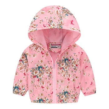 Kids Printed Windbreaker Jacket – Hooded Coat for Boys & Girls (2–6 Years)