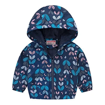 Kids Printed Windbreaker Jacket – Hooded Coat for Boys & Girls (2–6 Years)