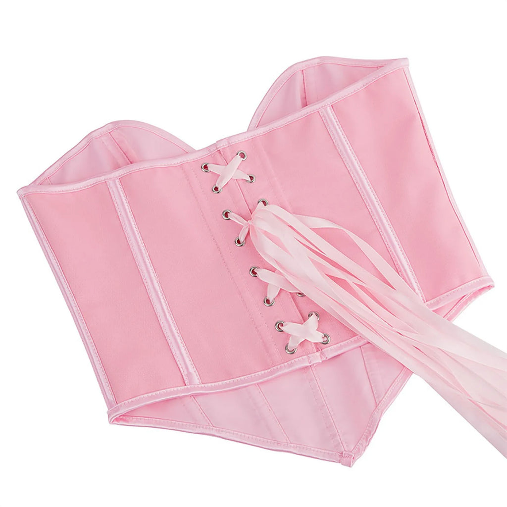 Women's Strapless Bustier Corset Crop Top – Boned Tube Top