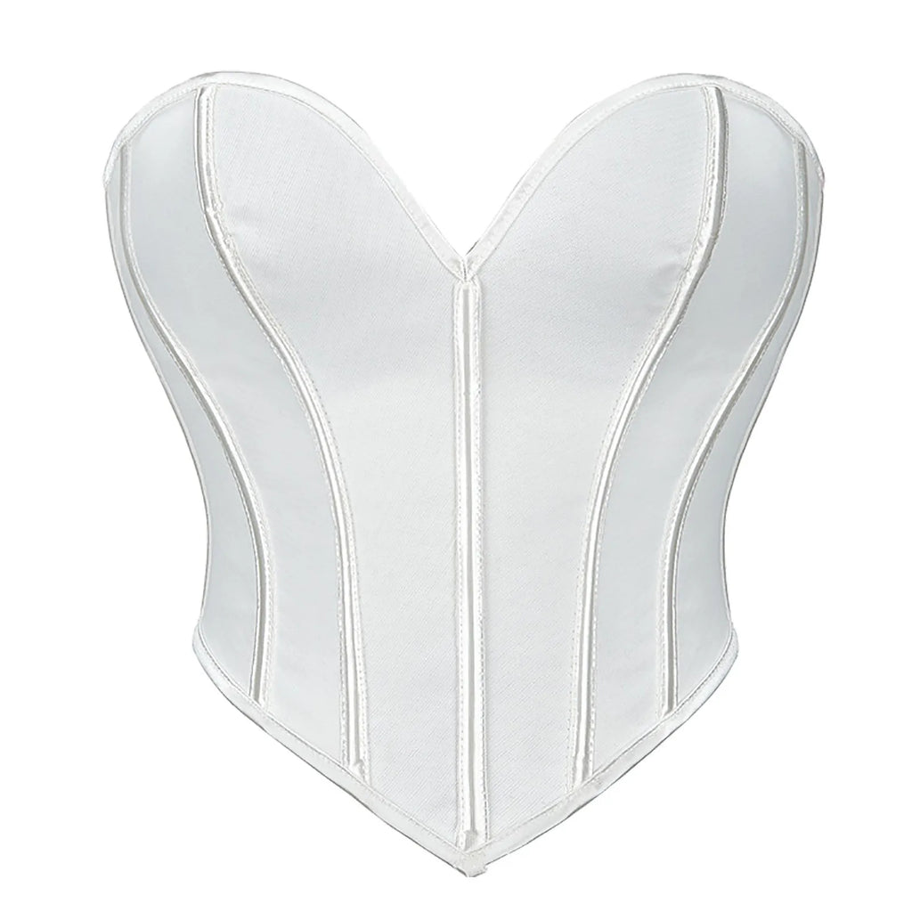 Women's Strapless Bustier Corset Crop Top – Boned Tube Top