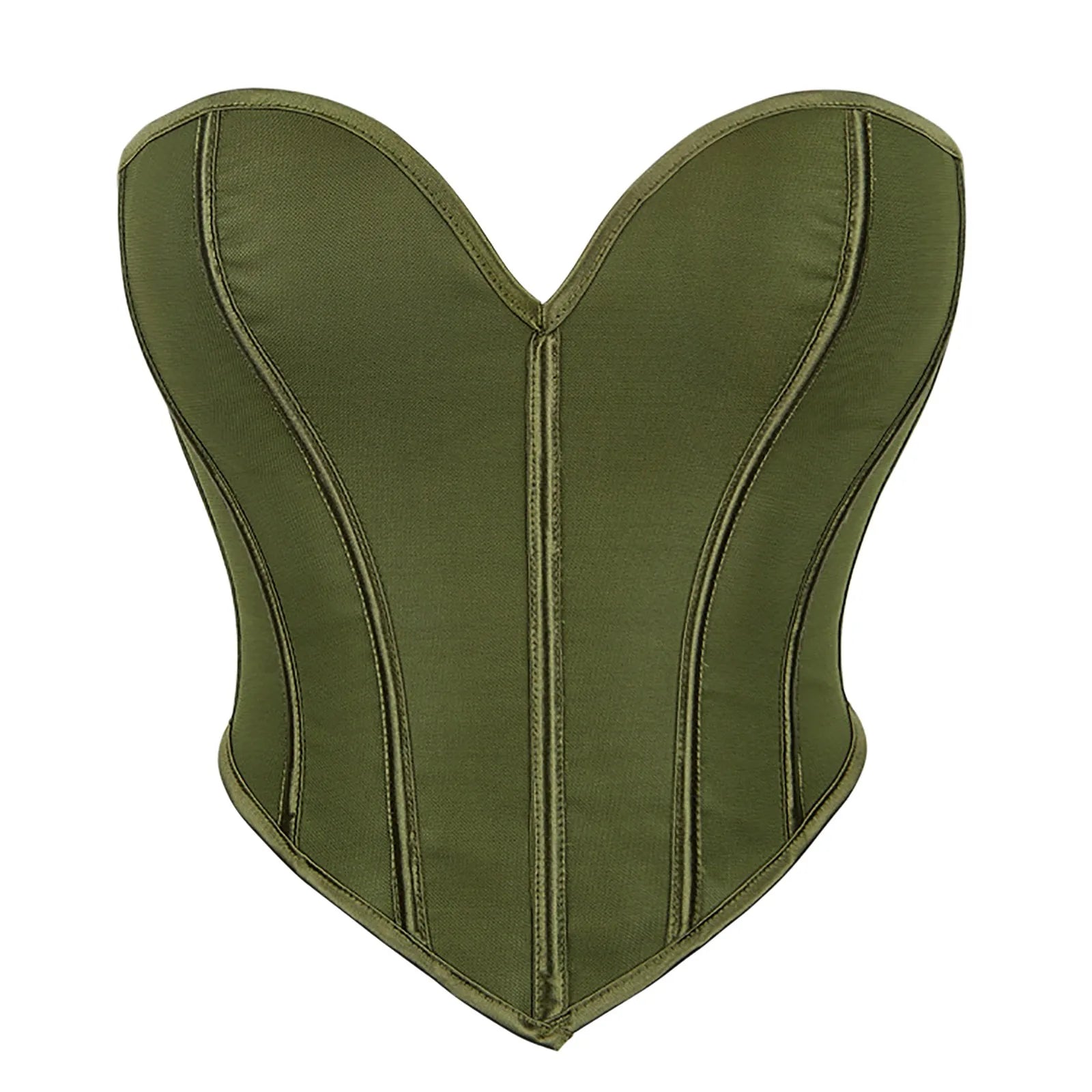 Women's Strapless Bustier Corset Crop Top – Boned Tube Top