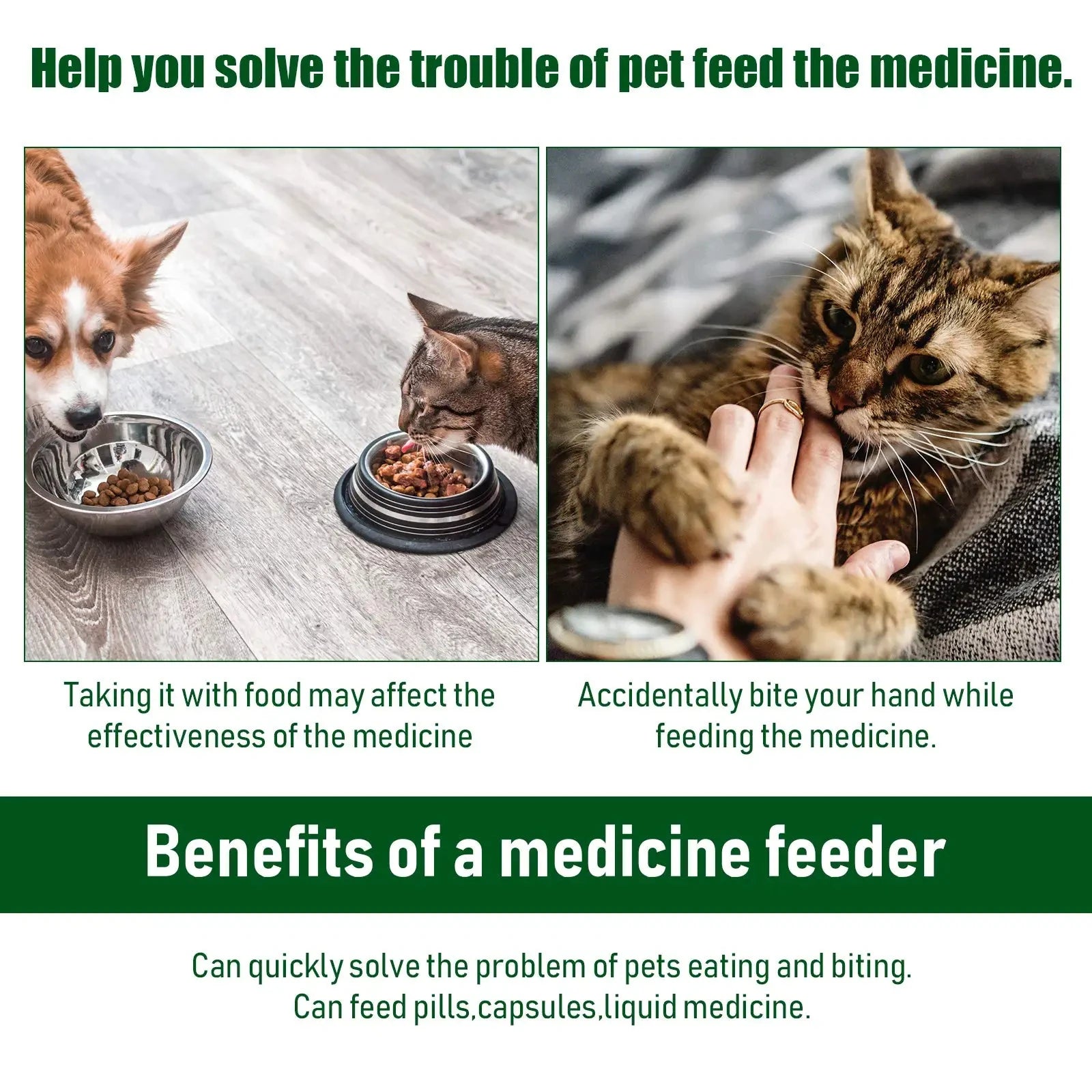 Pet Medication Dispenser – Easy Pill Feeder for Cats & Dogs