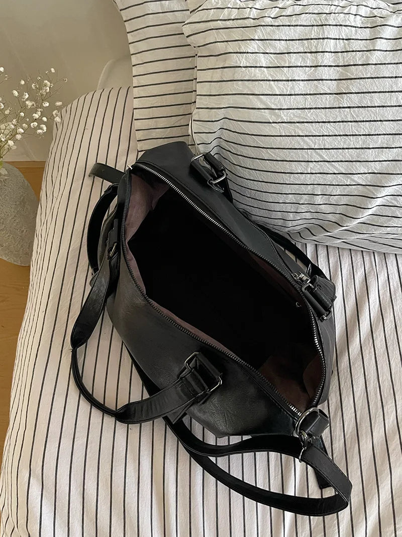 Women's Fashion Tote Bag – Solid Vintage Shoulder & Crossbody Handbag