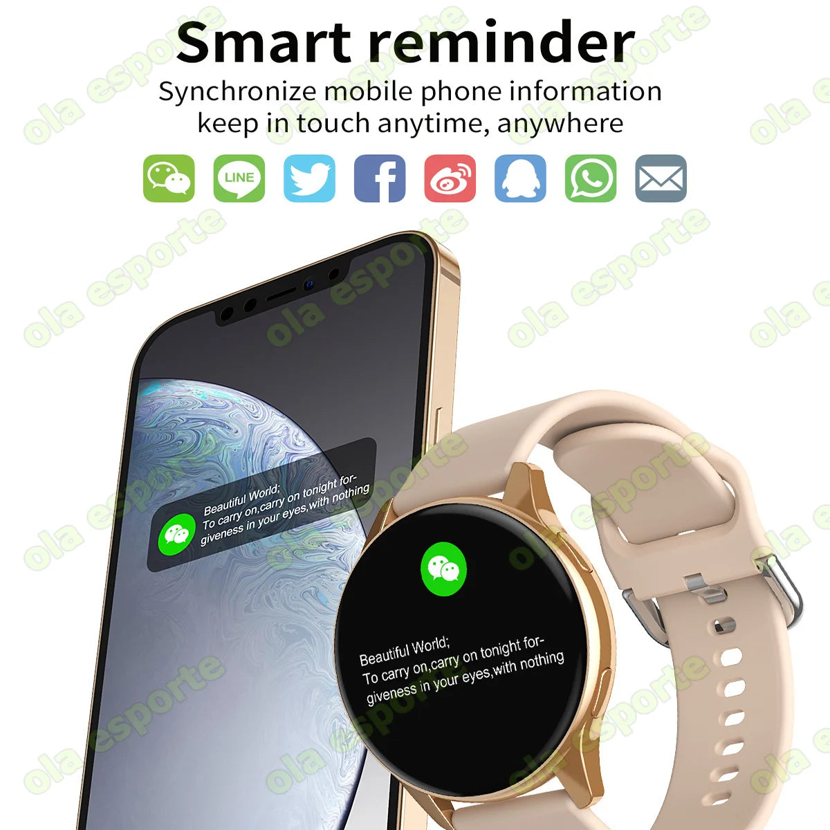 Women's Smartwatch – Health Monitoring, Bluetooth Call & Waterproof Sports Watch