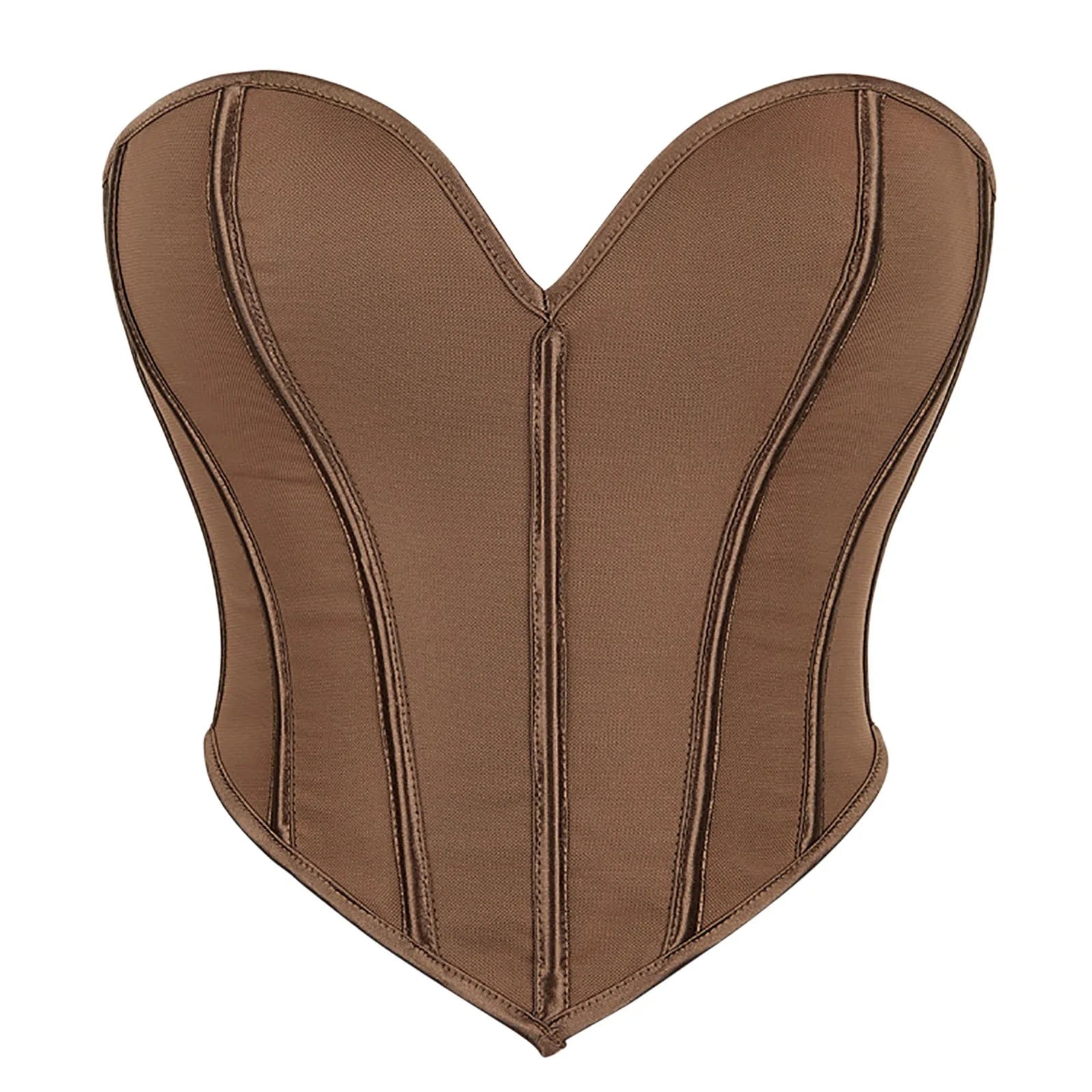 Women's Strapless Bustier Corset Crop Top – Boned Tube Top