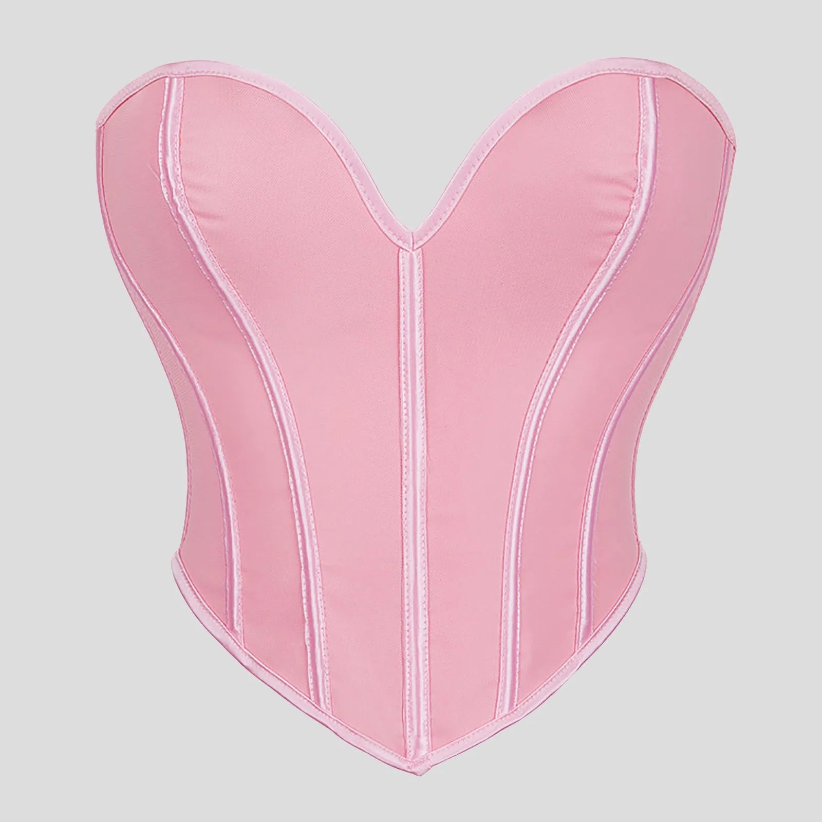 Women's Strapless Bustier Corset Crop Top – Boned Tube Top