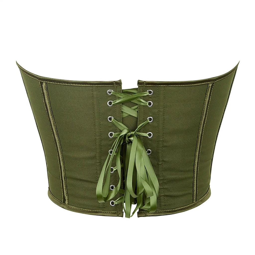 Women's Strapless Bustier Corset Crop Top – Boned Tube Top