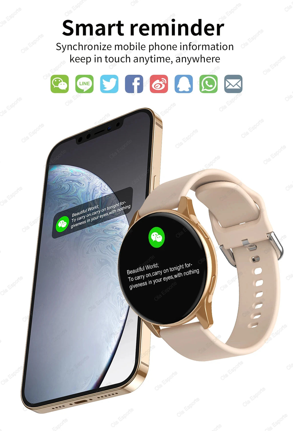 Women's Smartwatch – Health Monitoring, Bluetooth Call & Waterproof Sports Watch