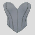 Women's Strapless Bustier Corset Crop Top – Boned Tube Top