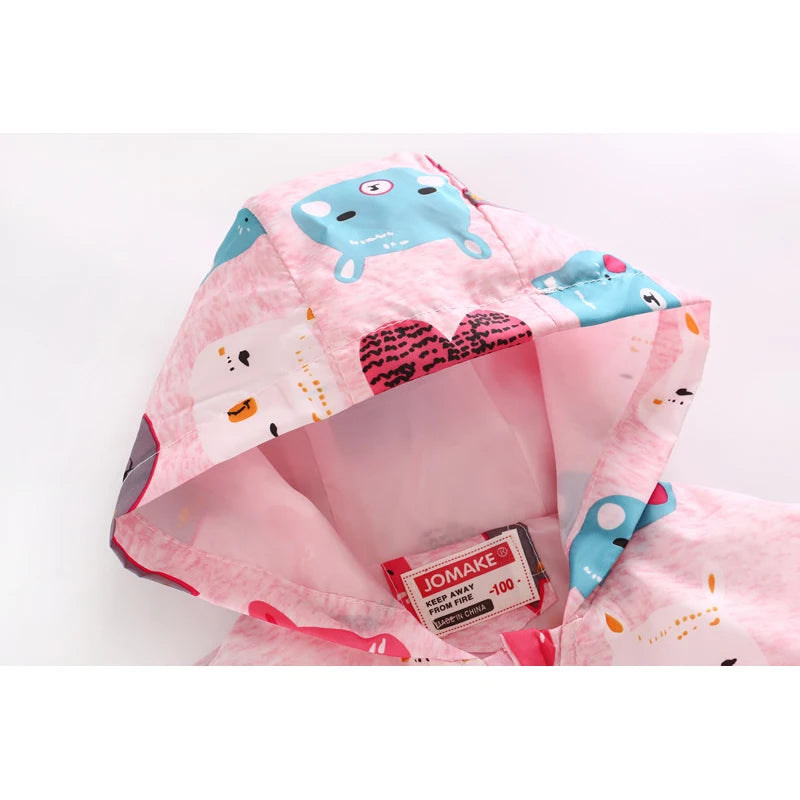Kids Printed Windbreaker Jacket – Hooded Coat for Boys & Girls (2–6 Years)