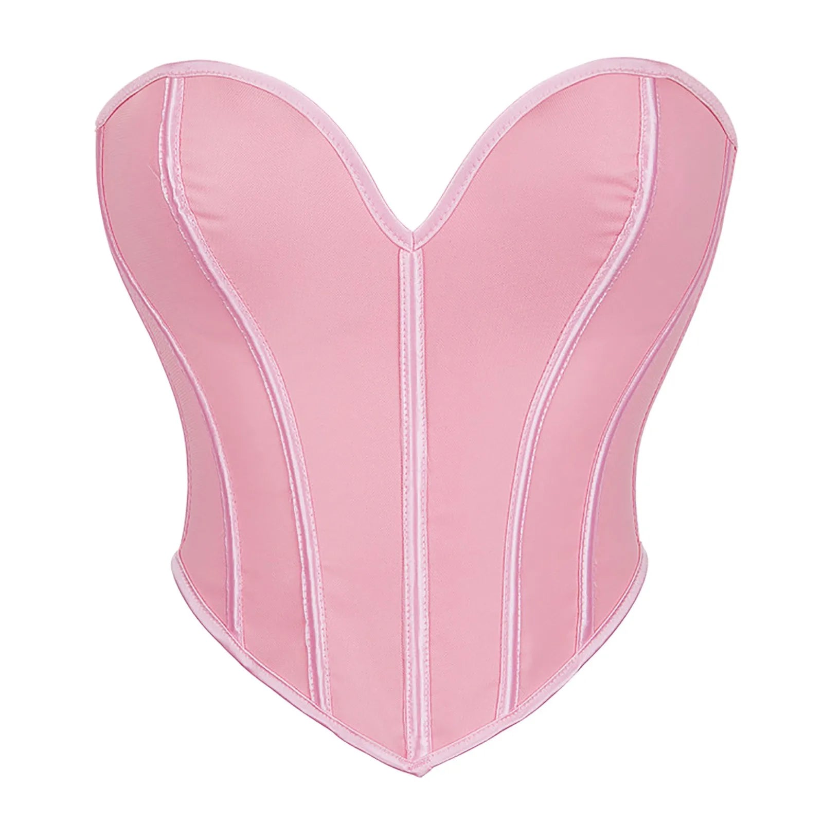 Women's Strapless Bustier Corset Crop Top – Boned Tube Top