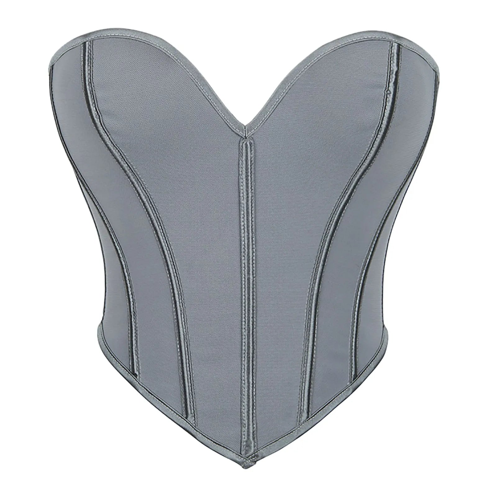 Women's Strapless Bustier Corset Crop Top – Boned Tube Top