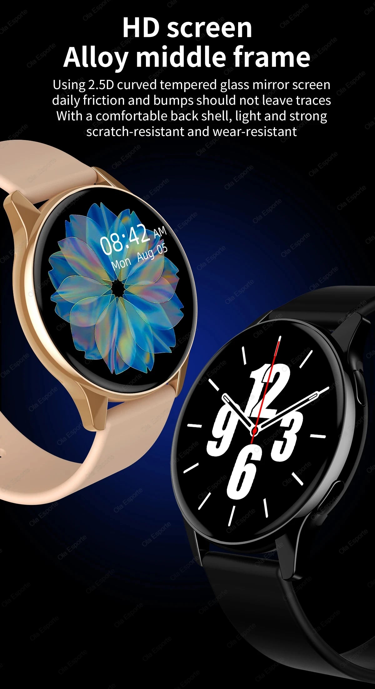 Women's Smartwatch – Health Monitoring, Bluetooth Call & Waterproof Sports Watch