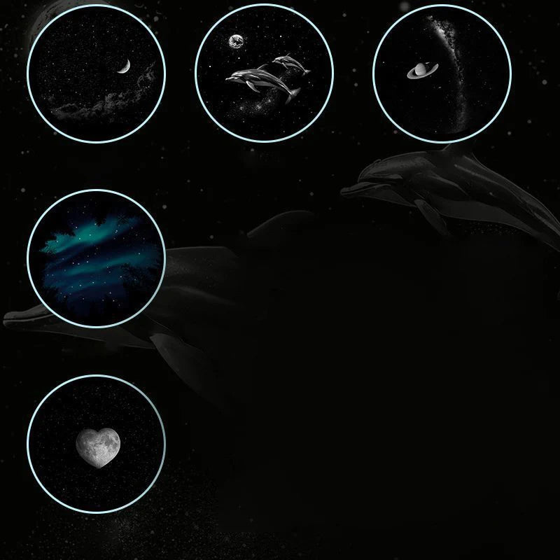 Cordless Led Wall Projector Universe Galaxy Sconce Sunset Lamp Wireless Charging Night Light For Home Bedroom Living Room Decor
