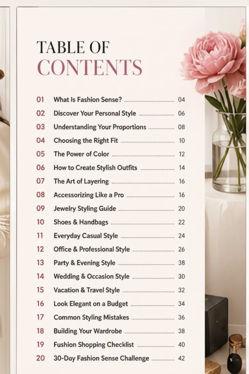 The Fashion Sense Guide – How to Develop Your Personal Style & Dress With Confidence